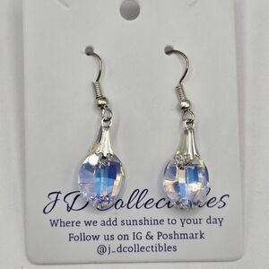 Swarovski Crystal Elements Silver Earrings Made w Swarovski Crystals